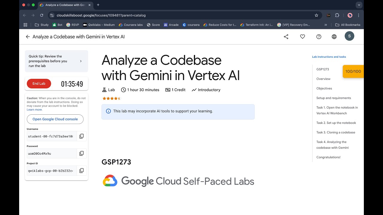 Analyze a Codebase with Gemini in Vertex AI | #qwiklabs | #GSP1273 ...