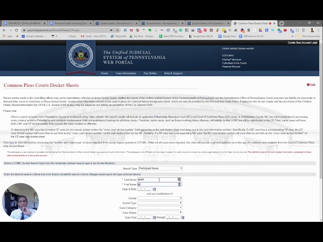 Video 4 - Finding Your PA Criminal Record Online