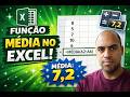 Como fazer a função média no Excel