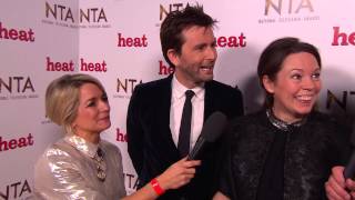 NTA 2015 Backstage David Tennant and Olivia Colman at the NTAs