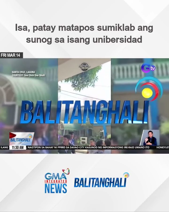 Isa, patay matapos sumiklab ang sunog sa isang unibersidad | Balitanghali