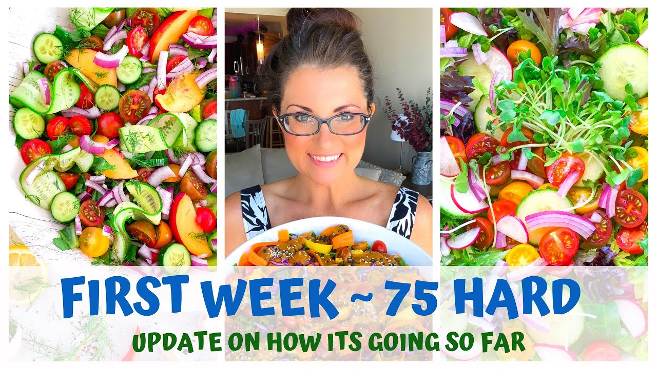 FIRST WEEK • 75 HARD • RAW FOOD VEGAN WHAT WE EAT + HOW IT'S GOING