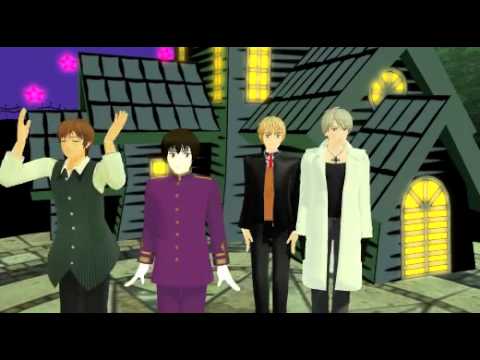 【HETALIA MMD】不憫親分祖国眉毛。ぽかふぇ～ハロウィンだぜ！
