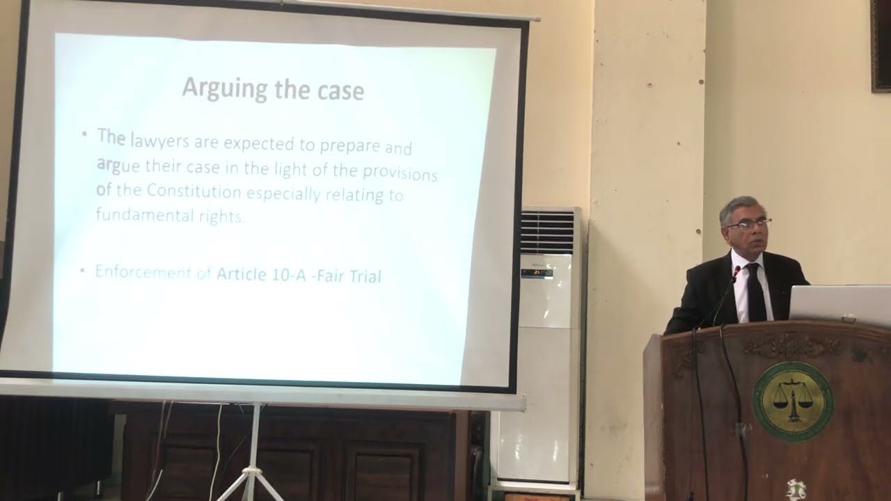 An overview of Criminal Law | Lecture delivered by Justice(r) Hasnat Ahmad Khan, ASC in BVC at LHCBA