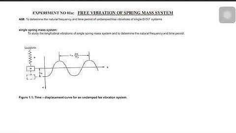 DOM LAB | Longitudinal free vibration of spring mass system
