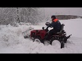 Беларус МТЗ 082 / мтз 132 Чистит снег и сугробы 30 см. Часть 1. Mini tractor vs Arctic invasion!