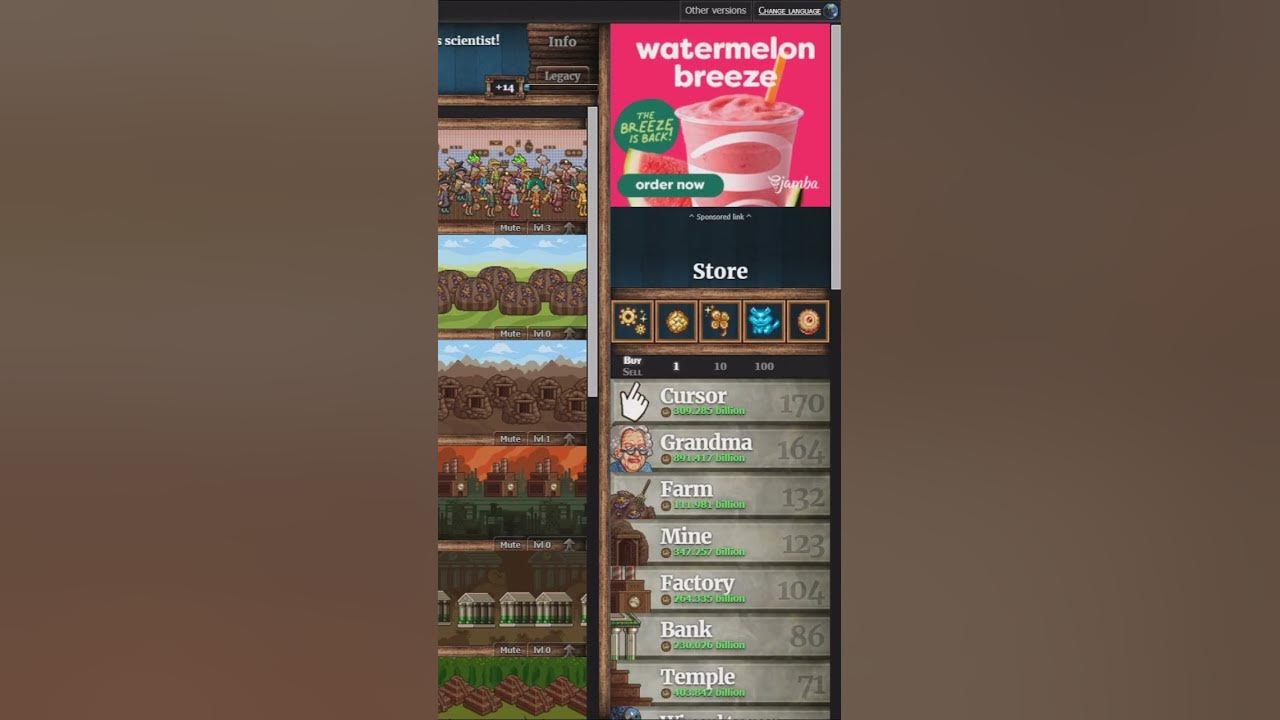 I got 200 quadrillion cookies in cookie clicker shorts youtube