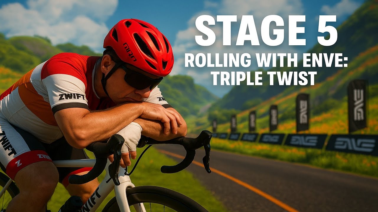Zwift - Stage 5  Rolling with ENVE  Triple Twist. What happened??!