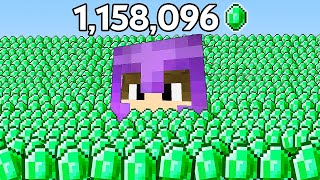 O DIA QUE EU PEGUEI 1 MILHÃO DE ESMERALDAS NO MINECRAFT