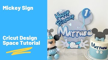 DIY Disney Mickey Sign - Cricut Design Space Tutorial