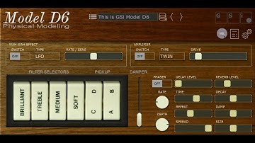 GSi releases Model D6 - Physical Modeling Clavinet for Mac, Win & iOS