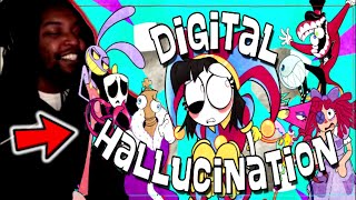 【The Amazing Digital Circus Song】Digital Hallucination [OR3O] (LYRIC VIDEO) DB Reaction