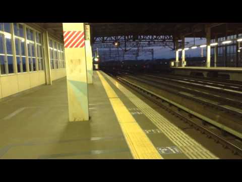 北上駅新幹線通過