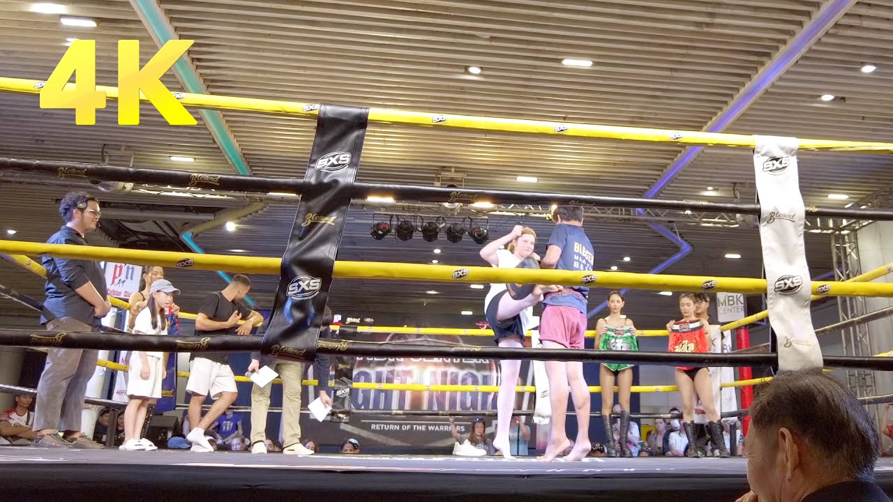 [4K] Last week of June, Muay Thai Training Event at MBK Center Fight ...