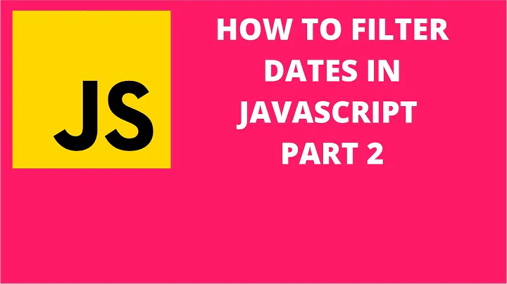 How to Filter a Date Array in Javascript Inputs Part 2