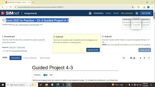 Excel 2021 In Practice - Ch 4 Guided Project 4-3 | Step-by-Step SIMnet Solution | Excel 2024 part 1
