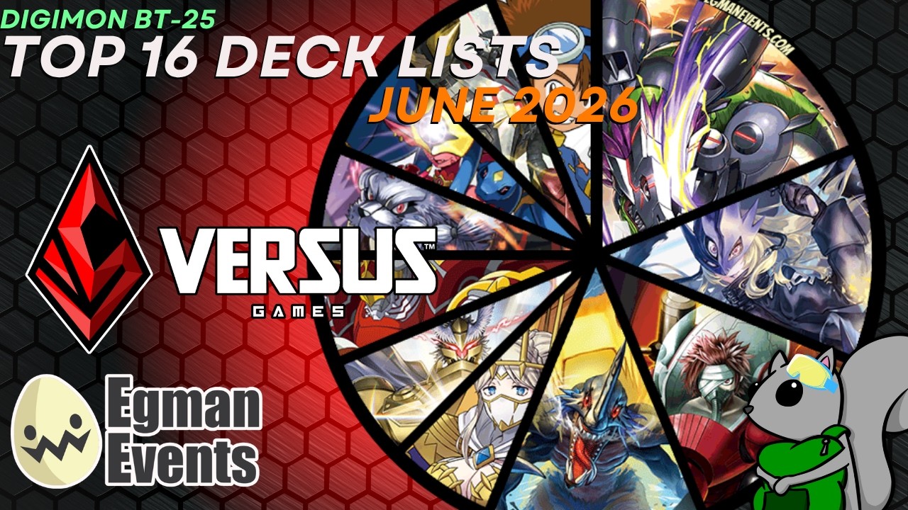 Digimon Card Game BT-25 Top 16 Deck Lists! Versus Games Regional