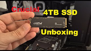 Crucial P3 4TB SSD NVME Unboxing