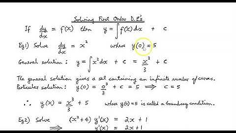 51 - Solving First Order Differential Equations