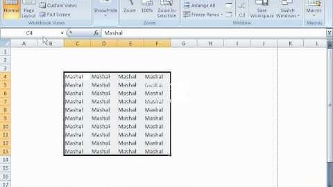 Microsoft Excel 2007 ---View Tab Tutorial In Dari Part1