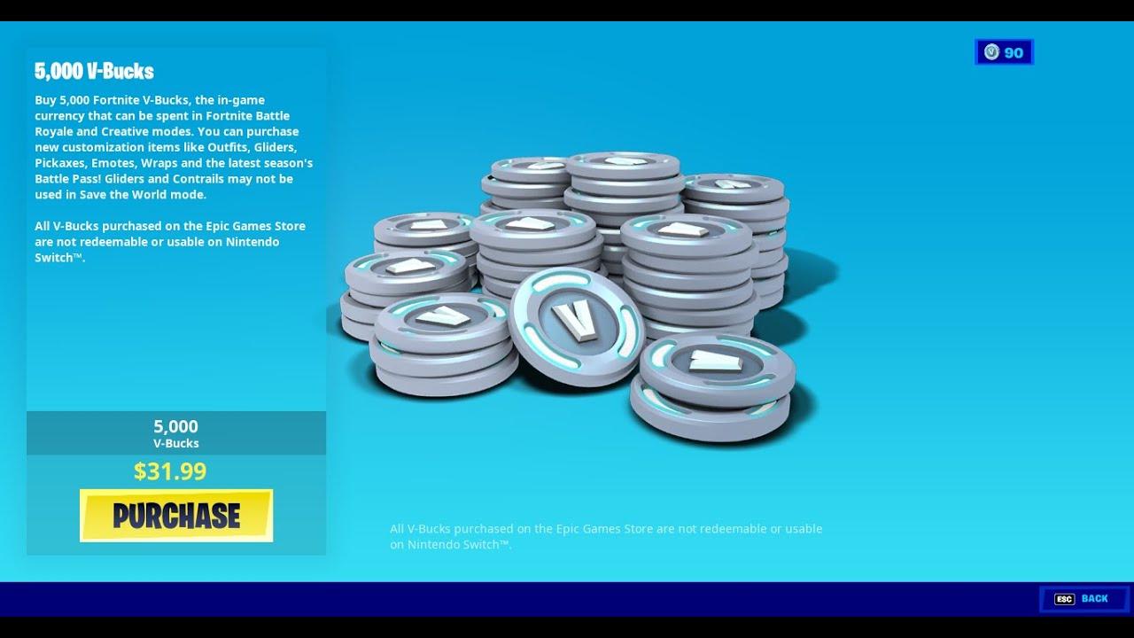 When you buy 30 Worth of Vbucks YouTube