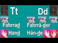 Aussprache deutsch - Buchstaben - Plosive - "d - t" - stimmhaft / stimmlos -  发音德语-d-t - 学习德语A1