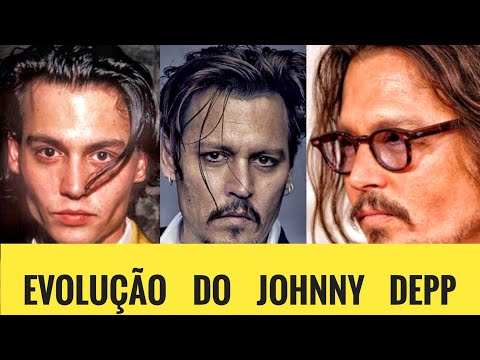 Johnny Depp Evolução  9 aos 56 anos - Cortes de Cabelo Masculino Time Lapse