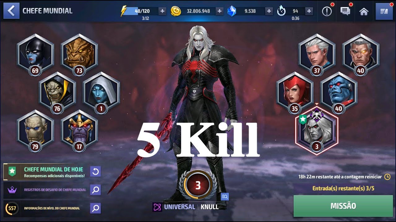 MFF Chefe Mundial Knull 5 Kill Cable YouTube
