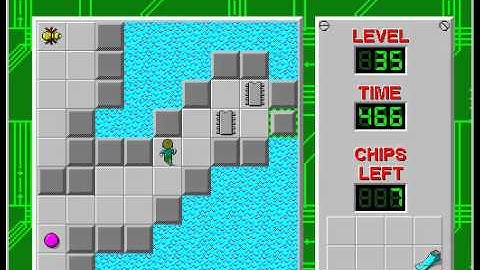 CCLP2 level 35 solution - 446 seconds