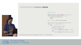 Build a web coding platform with Python, run in WebAssembly [PyCon DE & PyData 2026]