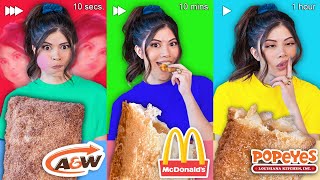 Fast, Medium vs Slow 🥧 Fast Food Apple Pie Challenge