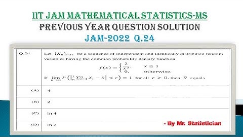 IIT JAM MATHEMATICAL STATISTICS SOLUTION