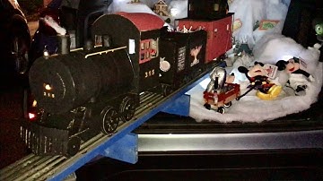 Scratch built cardboard 2-4-0 Steam Locomotive w/ Red Caboose