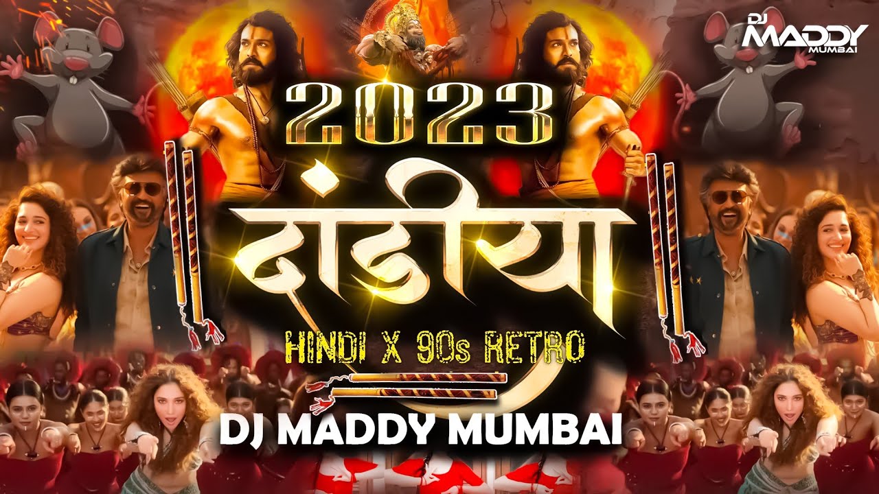 Dandiya 2023  Hindi  Retro  DJ Maddy Mumbai  Nonstop Garba Dj Song  Trending Songs