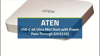 ATEN USB-C 4K Ultra Mini Dock with Power Pass-Through (UH3235) Resimi