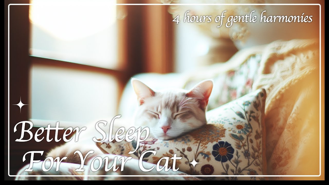 4 Hours of Soothing Cat Music: Tranquil Tunes for Restful Sleep & Anxiety Relief