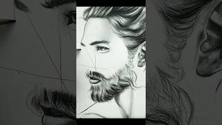 Realistic Beard Man Pencil Sketch Tutorial ✏️ | Step-by-Step for Beginners #shorts