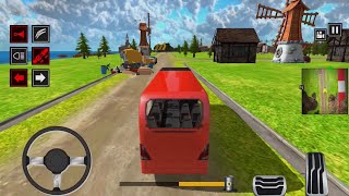US Real Bus Offroad Simulator - Highway uphill Transport Hill - Android Gameplay On PC #4