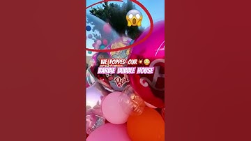 Our Bubble Bursts! Barbie Party Goes Wrong- Inflatable Bubble House Pops! #bubblehouse #barbieparty