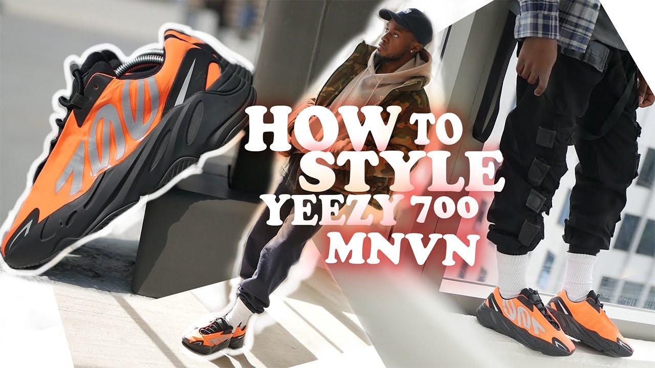 Adidas YEEZY BOOST 700 MNVN ORANGE REVIEW/ HOW TO STYLE ON FEET - YouTube