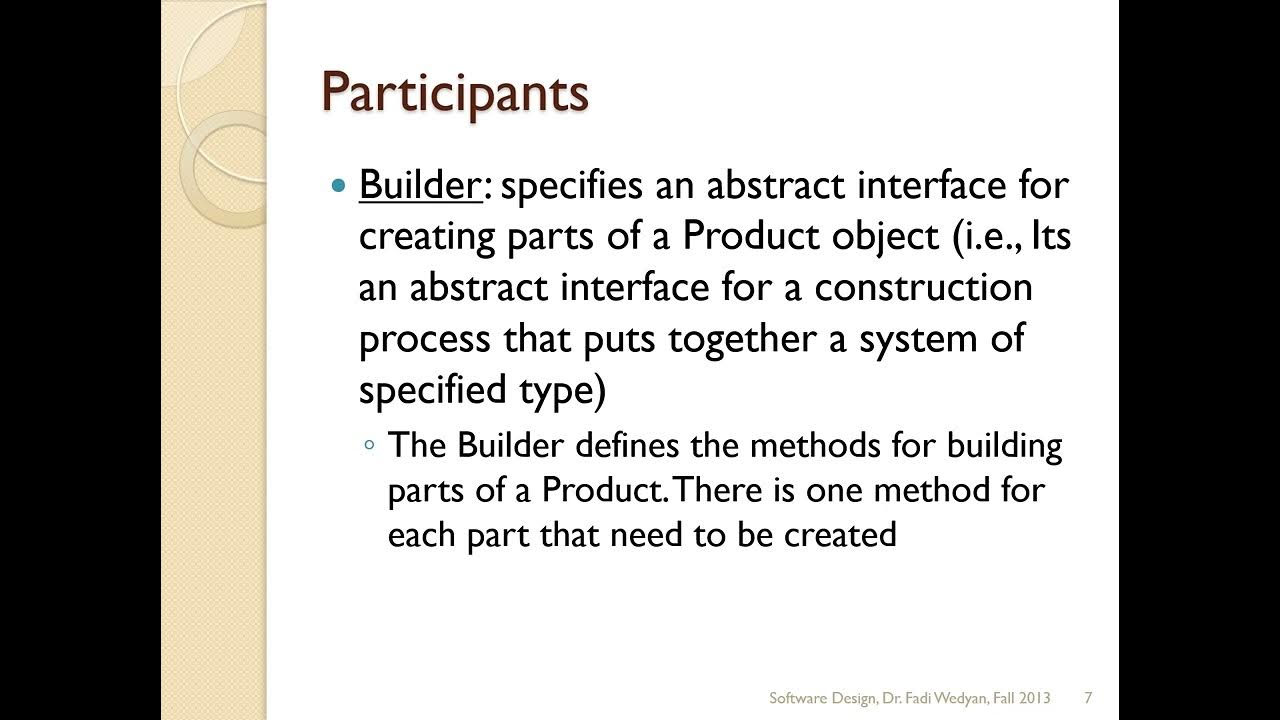 8-2-1 (Creational) Builder Design Pattern - YouTube