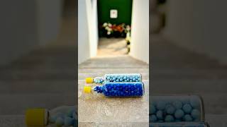 Blue Marble Bottles Burst in Style 💥💙 So Satisfying! #asmr #satisfying #trending #shorts