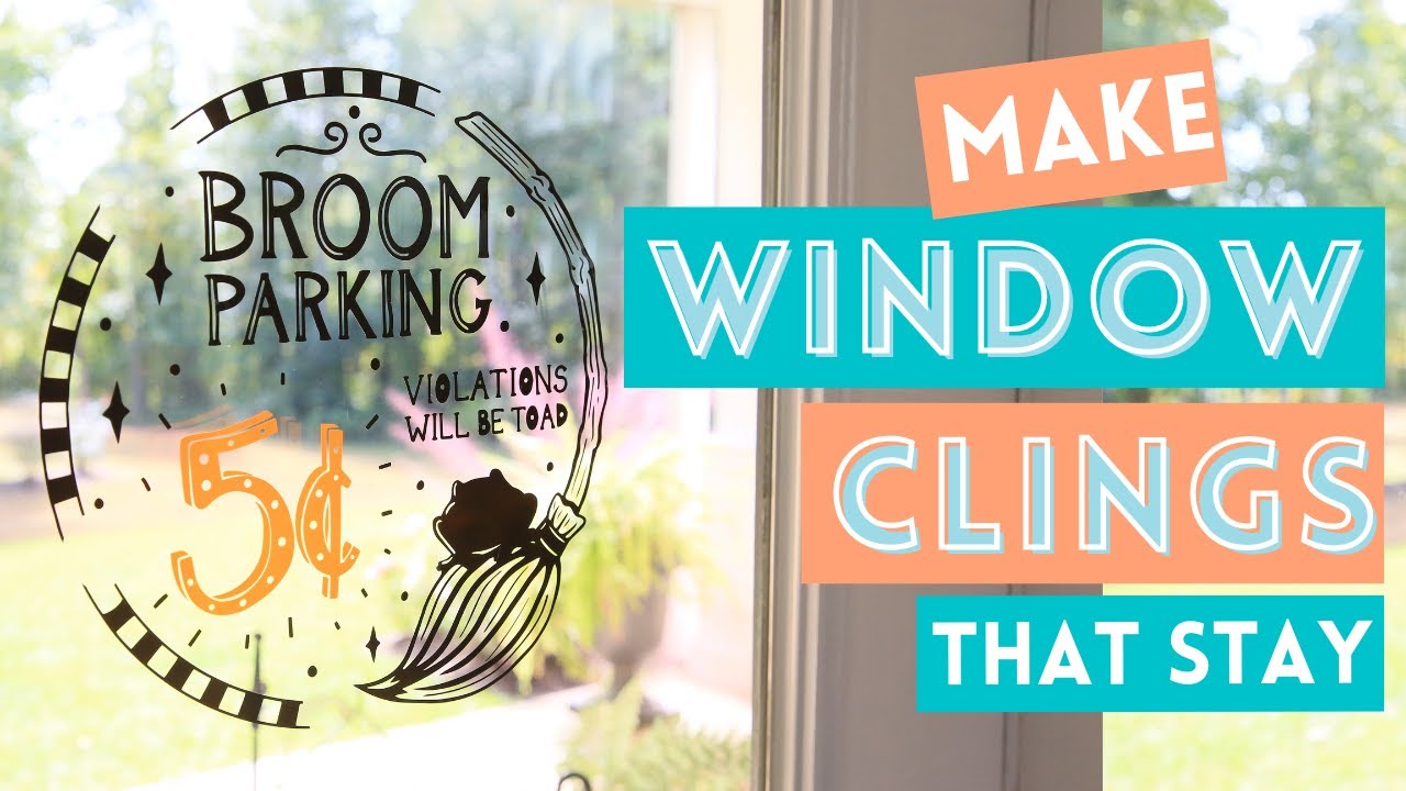 How To Use Cricut Window Cling Material / Make Halloween Window