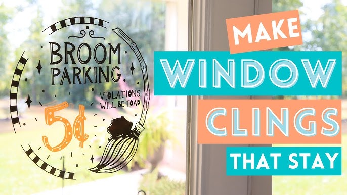 How To Use Cricut Window Cling Material / Make Halloween Window Decor! 