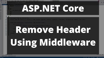 Remove Header From Response using a Middleware - ASP.NET Core 8