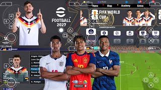 eFootball PES 2026 PPSSPP Android Offline Full Update UCL & League Kits 26/27 Season 4K Graphics screenshot 2