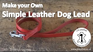 red leather dog lead