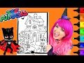 Coloring PJ Masks Halloween Catboy Owlette Coloring Page Prismacolor Markers | KiMMi THE CLOWN