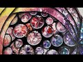 #089 3D ACRYLIC POUR with bubbles - inspirational painting tutorial