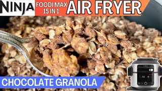 CHOCOLATE GRANOLA *AIR FRYER*  | NINJA FOODI Recipe | Crunchy and Chocolatey | Breakfast recipe
